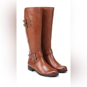 Naturalized Wide Calf Real Leather Boots Womens 7.5